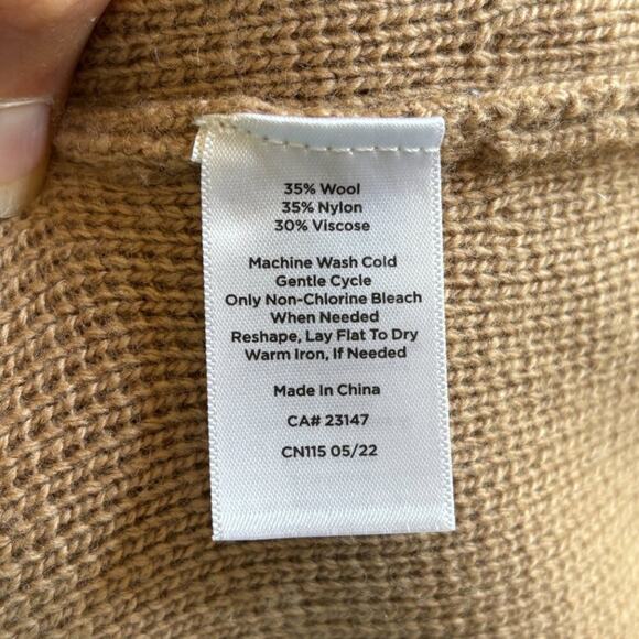 NWT TALBOTS Wool Blend Notch Collar Cardigan in English Toffee SZ L - Picture 10 of 12